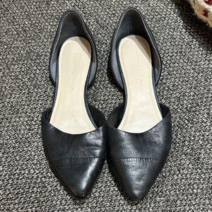 Franco Sarto Black Leather Flats